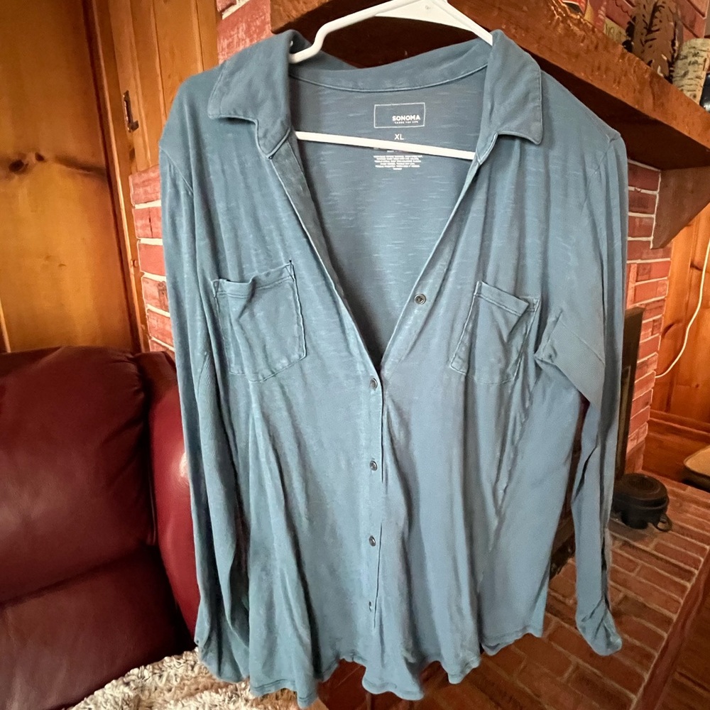 Sonoma XL blue button up shirt
